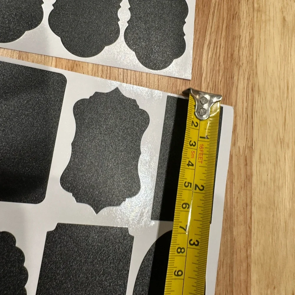 100 Black Chalkboard XL Labels with Marker NWOT!
